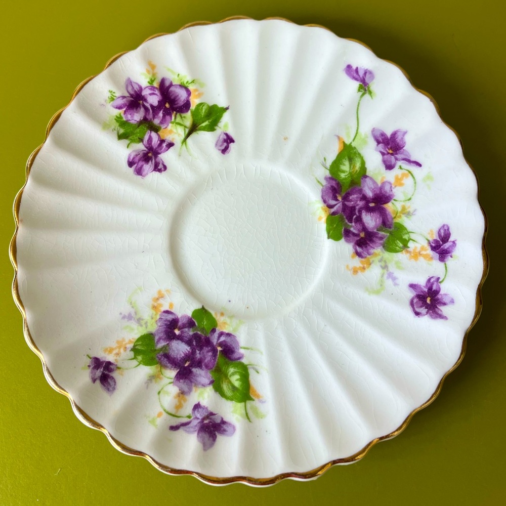 Vintage Embassy Ware Fondeville Coffee Saucer Bone China Made in England 🏴󠁧󠁢󠁥󠁮󠁧󠁿